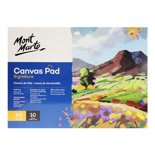 MONT MARTE CANVAS PAD A3 10 Sheets